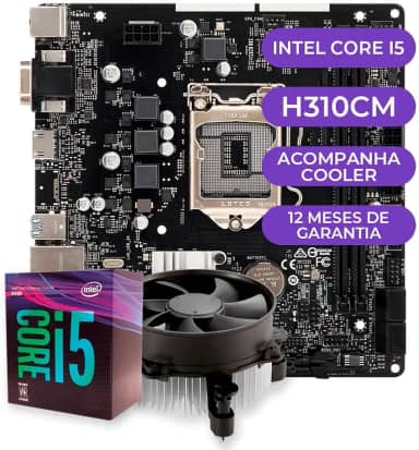 Kit Upgrade Gamer Intel Core I5 8ª Geração + Placa-Mãe + Cooler