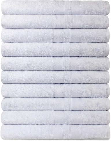 Kit 10 Toalhas Banho para Hotel 100% Algodão Caricinha - Branca