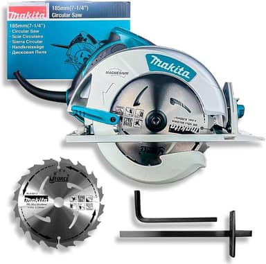MAKITA Serra Circular 5007MG C/Led + Disco 185mm 1800w para Carpinteiro, Marceneiro 5800rpm Makita - 220v