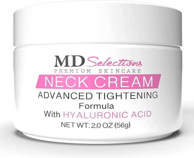 Creme de pescoço com ácido hialurônico - creme firmador de pescoço antienvelhecimento, creme de aperto avançado para reduzir queixo, área do peito, linhas do pescoço e decote para pele