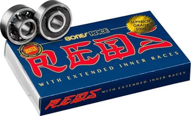 Rolamentos para skate Bones Race Reds, pacote com 8