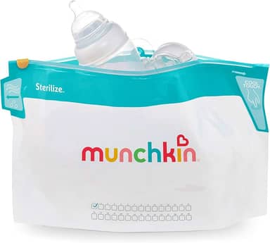 Bolsa de esterilização a vapor Munchkin® Sterilize™ para micro-ondas, 30 usos por bolsa, pacote com 6