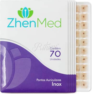 Ponto Auricular Inox 350 Pontos Zhenmed Auriculoterapia (Micropore Quadrado)
