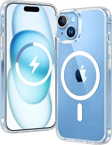 Capa Mag-Safe para [iPhone 14 PLUS] Capinha Magnetica Premium com [Proteção de Câmera] Clear Case Transparente [Anti-Amarelamento], Compatível com MagSafe, Resistente a Riscos e Anti Impacto