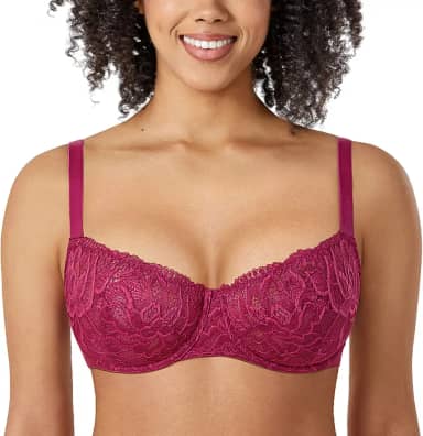 Sutiã feminino balconette push up com aro sem forro sexy transparente plus size