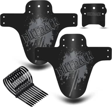 NICEDACK Para-lama de bicicleta, protetor de lama MTB ajustável, para-lamas compatíveis com dianteiros e traseiros, serve para bicicletas de pneu gordo 650B 50.8 cm 66.0 cm 69.8 cm 73.7 cm e todas as