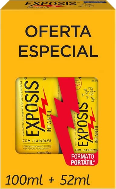 Exposis Infantil, Kit Repelente Icaridina, 2 Unidades Gel 100ml e 52ml