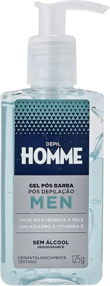 Gel Pós Barba e Pós Depilação Masculino, Depil Homme, 125G