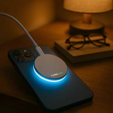 Carregador Magnético Por Indução Premium 15W, Carregamento Turbo, USB-C, Sem Fio, Rápido E Seguro, Marca VARENZIA