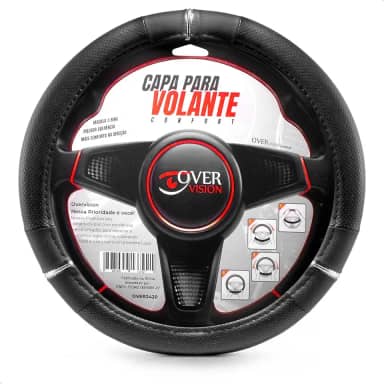 Capa Protetora de Volante 3 Anéis Couro Sintético Confort Universal