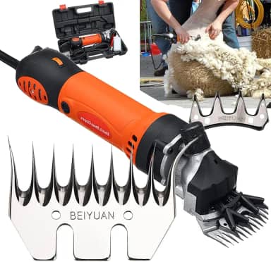 Tosquiadeira elétrica para tosquiar ovelhas -1200W 220V 6 velocidades de marcha, (para novatos/qualificados), para lã de pele em ovelhas, cabras, gado e outros animais de estimação, 9 （dobra
