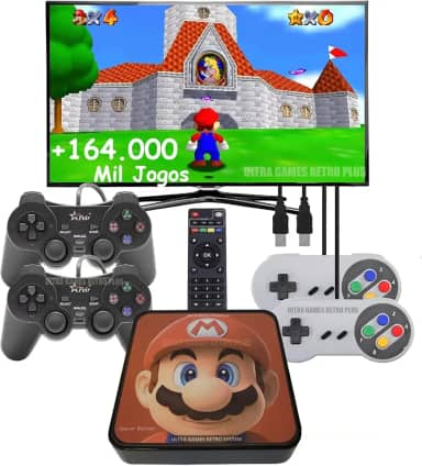Mario Ultra Video Game Retro + 164 Mil jogos + 4 Controles + Atualizado + Edição Especial