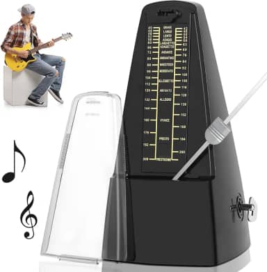 Metrônomo Mecânico, Metrônomo Universal para Guitarra, Bateria, Piano, Violino e Outros Instrumentos, Metrônomo Mecânico Analógico, Temporizador Musical de 40 a 208 Batidas