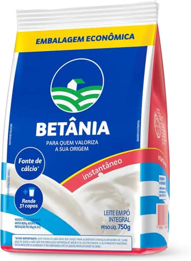 Betânia - Leite em Pó Integral Instantâneo 750g