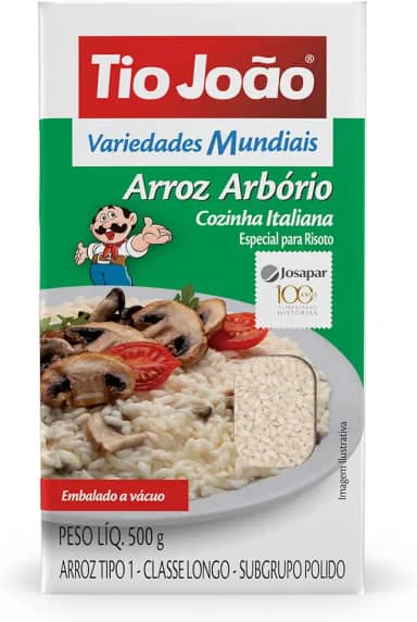 Arroz Arbório Tio João Variedades Mundiais Cozinha Italiana - 500g