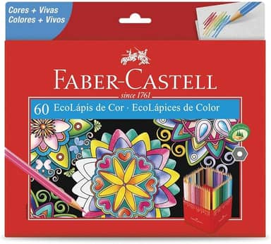 EcoLapis de Cor Faber-Castell 60 Cores, Faber-Castell, 120160G, Multicor