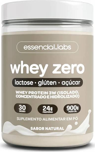 Whey Zero Lactose Sem Sabor 900g - Fórmula Exclusiva Com Proteína Isolada, Concentrada E Hidrolisada - 24g De Proteína Por Dose