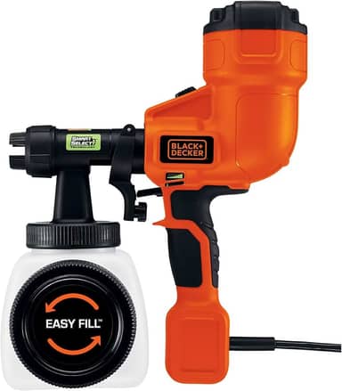 BLACK+DECKER Pistola de Pintura Elétrica HVLP, Ideal para Pintura e Pulverização, Modelo BDPH200B, 110V