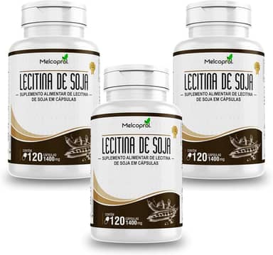 3x Lecitina de soja 120 acps 1400mg Melcoprol
