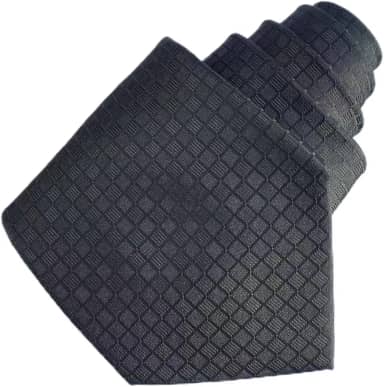 Gravata masculina de 9,5 cm de largura preta para homens formal evento terno gravata com caixa de presente