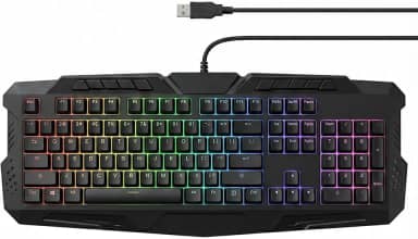 Teclado Gamer Mecânico RGB com Iluminação Ajustável, Teclas de Resposta Rápida, Layout ABNT2, Conexão USB com Fio, Atalhos Multimídia, Design Ergonômico Ideal para Jogos, Escritório, PC e Notebook