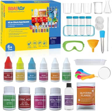 Kit de Experimentos Científicos STEM - Mais de 50 Combinações de Química, Brinquedo Educativo para Crianças a Partir de 8 Anos