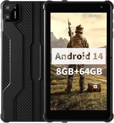 VASOUN Tablet Android 14 de 7 polegadas, 8 GB de RAM, 64 GB de ROM, Octa-Core 2,0 GHz, tela sensível ao toque IPS, câmera dupla, WiFi/Bluetooth 5G, tablet infantil e adulto com capa