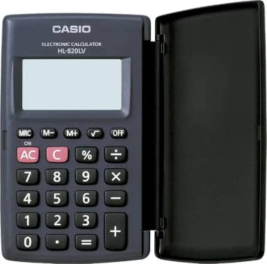 CALCULADORA DE BOLSO 8 DIGITOS HL820LV PRETA CASIO