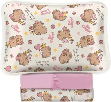 Jogo De Lençol Berço 3 Peças Malha 100% Algodão (Capivara)