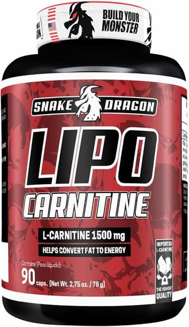 L Carnitine 1500mg Lipo Carnitina Pote 90 Capsulas 100% Pura Concentrado Importado Original