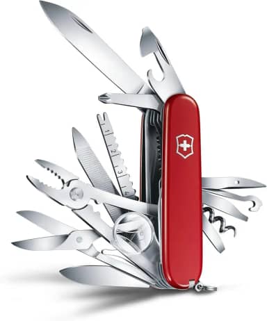 Canivete suíço Victorinox SwissChamp, canivete suíço de 33 funções com lâmina grande, chave de fenda, cinzel e alicates combinados