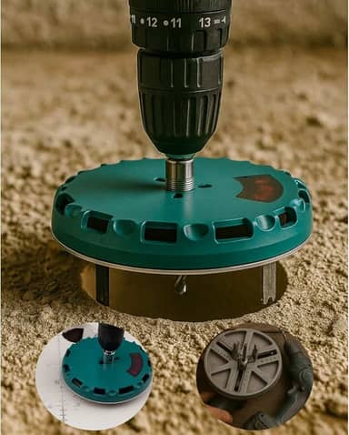 Serra Copo Ajustável Tipo Bailarina para Madeira e Drywall, 45-130mm, com 3 Cortadores e Broca Guia