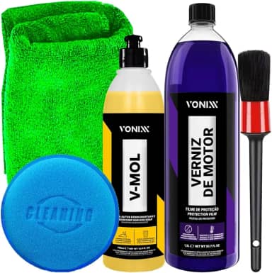 Kit Automotivos Vonixx Verniz De Motor Shampoo V-Mol 500ml Acessórios Karbox