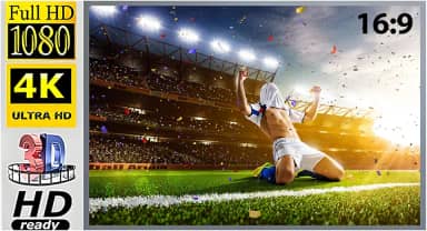 100 Polegadas Tela para Projetor - Tela Projetor，16:9, 68-210cm Ajustável, Ideal para EstudantesProfissionais de Escritório e Domicílio(100 Polegadas)