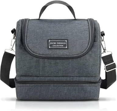 Bolsa Térmica Preta Com Dois Compartimentos