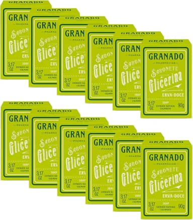 Granado Sabonete Glicerina, Erva Doce, 90g, 12 unidades