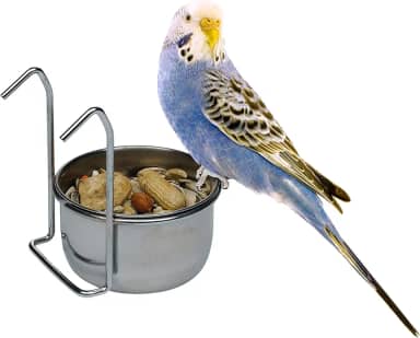 Ferplast Sirio L300, Alimentador para Pássaros, com Suporte, 0,3 Litro, Inox Ferplast para Pássaros, 0,3 litro,