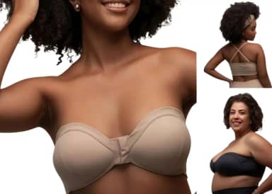 Sutiã Tomara Kipare Yohn Sem Alça Que Não Cai Sustenta Seios Evolução do Tomara Que Caia - PP ao Plus Size Pós Cirurgia