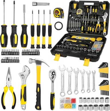 108 Peças Kit Ferramentas Profissional, Caixa de Ferramentas Completa, Maleta de Ferramentas, Caixa de Ferramentas para Reparos Domésticos