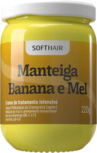Soft Hair Creme Manteiga De Banana E Mel
