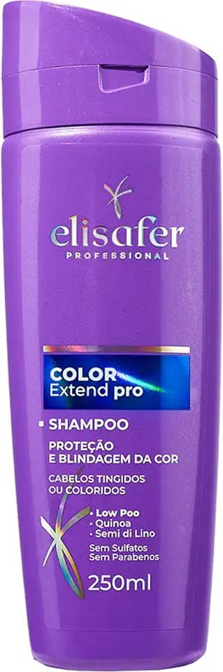 Elisafer, Shampoo, Para cabelos Tingidos ou Coloridos, Color, Extend pro, 250ml