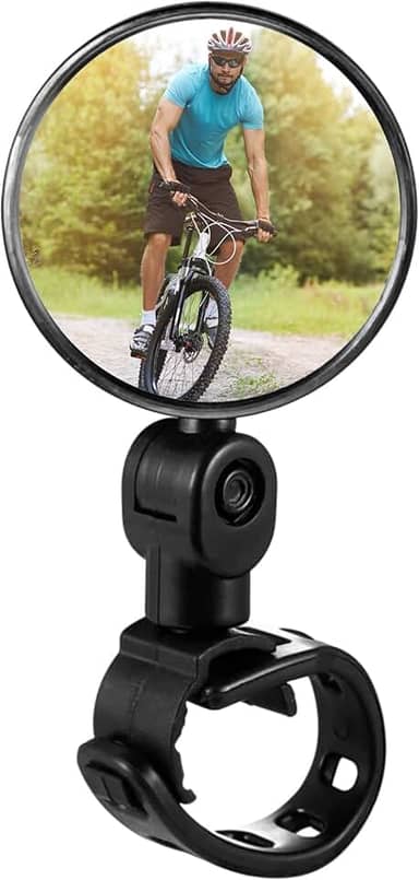 Espelho Retrovisor Bike Bicicleta Giratório 360º Convexo Para Guidão Amplo Ângulo de Visão e Mais Segurança no Pedal Ciclismo