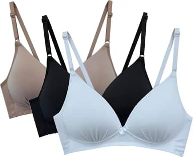 Kit 3 Sutiãs com Bojo Super Flexível Soft Sem Aro Conforto Total Bojo Molinho