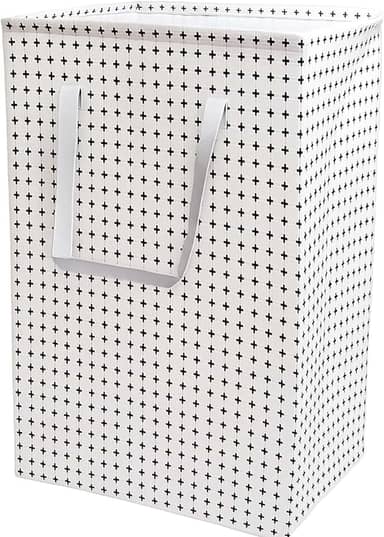 Cesto de Roupa Suja ou Limpa 72 Litros Dobrável Com Alça Tecido Resistente Organizador Lavanderia com Estampa (Cruzes)