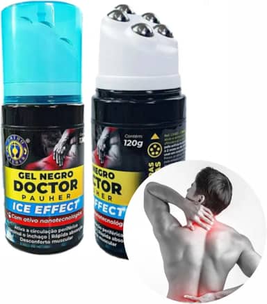 Gel Negro para Massagem Ortho Pauher com Esferas - Alívio Muscular 120g