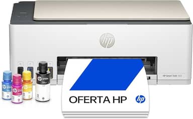 Impressora Multifuncional HP Smart Tank 583 Tanque de Tinta Colorida Wi-Fi com autorreparo, USB - Impressora, Copiadora e Scanner Cor: ‎Branco (4A8D8A)