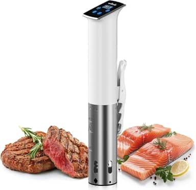 Wancle Máquinas de Sous Vide, Circulador de Imersão de Panela Sous-Vide de 1100 Watts, IPX7 Impermeável, Silencioso, Fácil de Usar para Chefs Domésticos