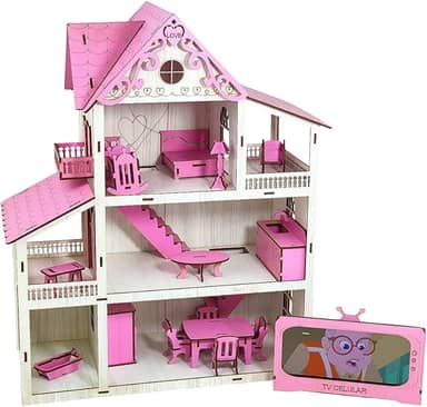 Casa Casinha De Bonecas Lol Polly Brinquedos Meninas+ Moveis