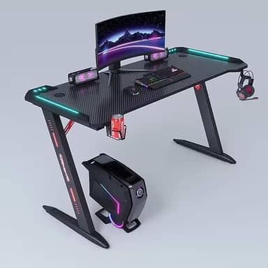 Mesa Gamer Escrivaninha Iluminação rgb Gamer Para Jogos Escrivaninha Delta Aitek