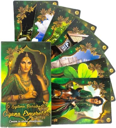 O Legitimo Baralho da Cigana Esmeralda 36 Cartas + Presente